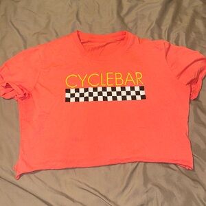 Cyclebar Cropped Salmon Tee